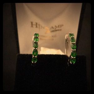 Sterling silver and green chrome diopside